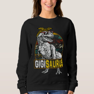 Gigisaurus Leopard Rex Dinosaur Gigi Saurus Mother Sweatshirt