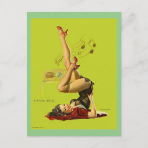 Gil Elvgren  - Vintage pin up Postcard