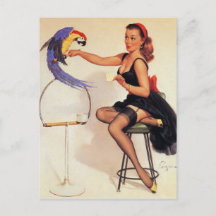 Gil Elvgren  - Vintage pin up Postcard