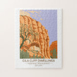 Gila Cliff Dwellings National Monument New Mexico Jigsaw Puzzle<br><div class="desc">Gila Cliff Dwellings vector artwork design. The park was created to protect Mogollon cliff dwellings in the Gila Wilderness on the headwaters of the Gila River in southwest New Mexico.</div>