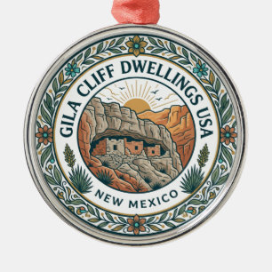 Gila Cliff Dwellings National Monument New Mexico Metal Tree Decoration