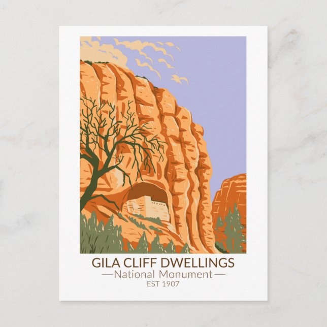 Gila Cliff Dwellings National Monument New Mexico Postcard (Front)