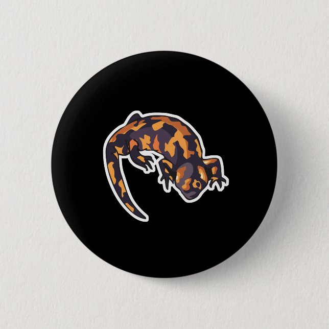 gila monster 6 cm round badge (Front)