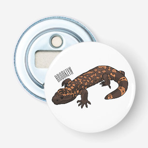 Gila monster cartoon illustration bottle opener
