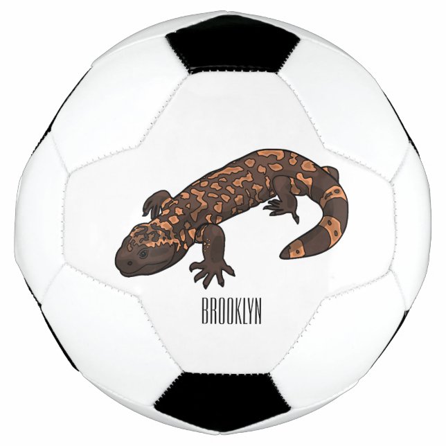 Gila monster cartoon illustration football (Front)