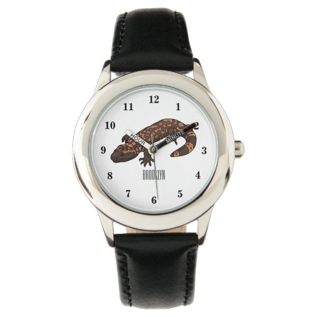 Gila monster cartoon illustration watch (Front)