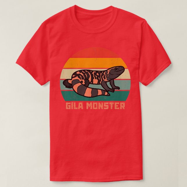 Gila Monster Vintage Sunset  T-Shirt (Design Front)