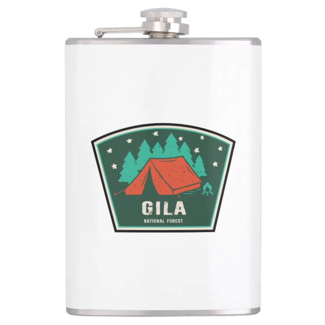 Gila National Forest Camping Hip Flask (Front)