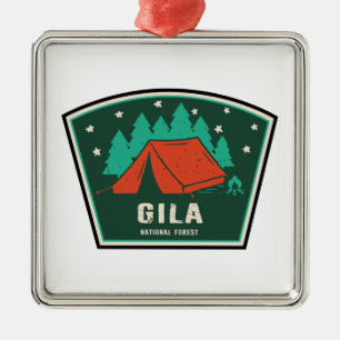 Gila National Forest Camping Metal Tree Decoration