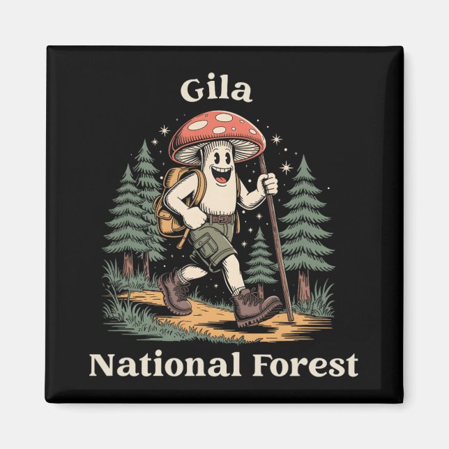 Gila National Forest New Mexico Hiking Mushroom Va Magnet (Front)