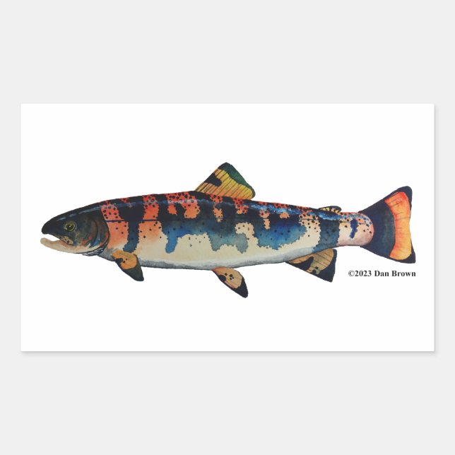 Gila Trout;  Rectangular Sticker (Front)