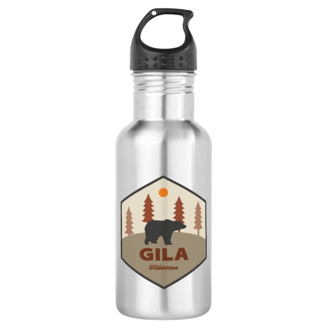 Gila Wilderness New Mexico Bear 532 Ml Water Bottle (Front)