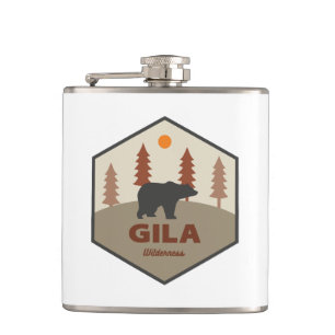 Gila Wilderness New Mexico Bear Hip Flask
