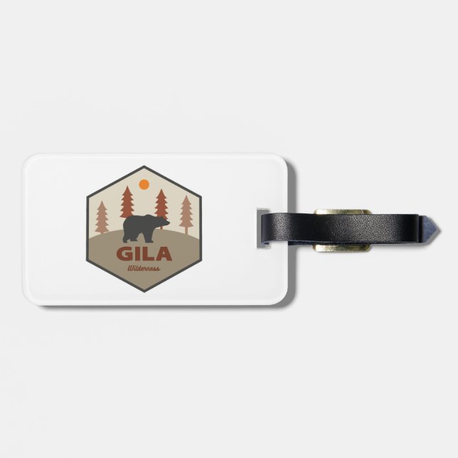 Gila Wilderness New Mexico Bear Luggage Tag (Back Horizontal)