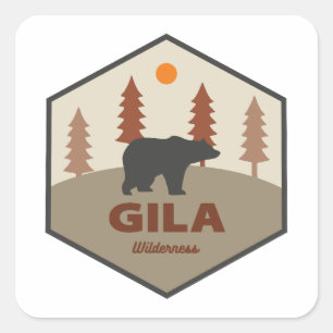 Gila Wilderness New Mexico Bear Square Sticker