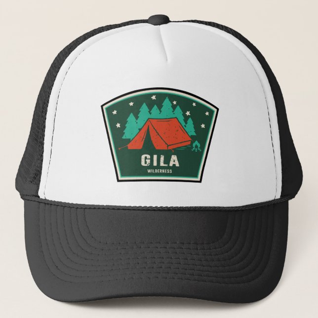 Gila Wilderness New Mexico Camping Trucker Hat (Front)