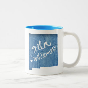 Gila Wilderness New Mexico Wood Grain Two-Tone Coffee Mug