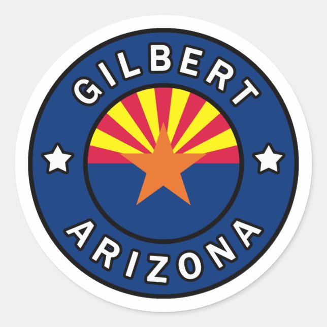 Gilbert Arizona Classic Round Sticker (Front)