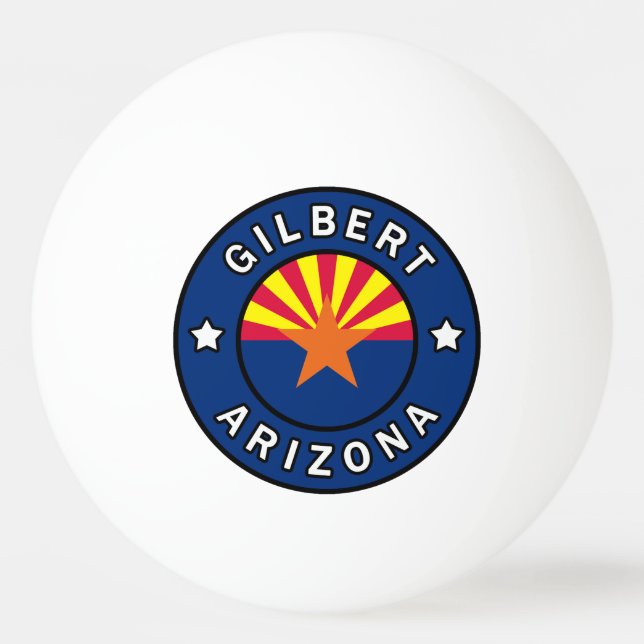 Gilbert Arizona Ping Pong Ball (Front)