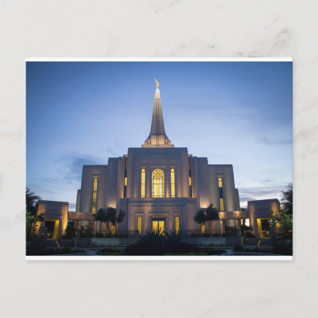 Gilbert Arizona temple Postcard (Front)