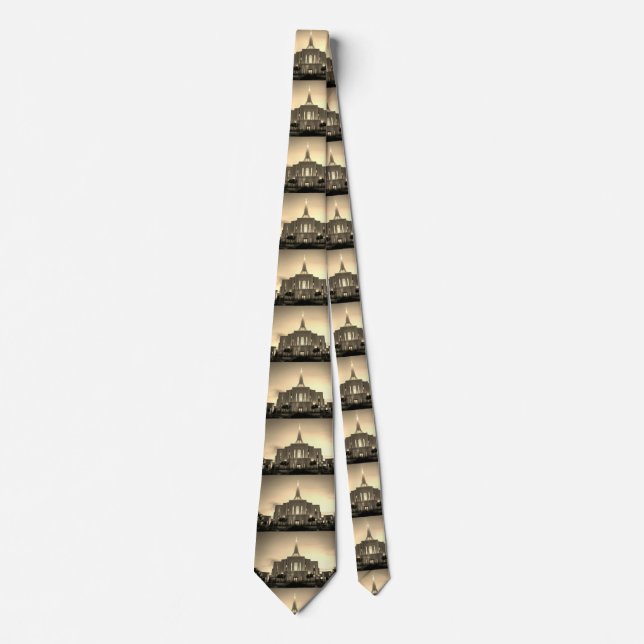 Gilbert Arizona Temple Tie -Sepia (Front)