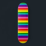 Gilbert Baker Pride Flag Repeat Rainbow Stripe Skateboard<br><div class="desc">original pride colours with pink included; repeat stripe pattern</div>