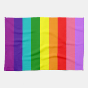 Gilbert Baker's 9-Stripe Rainbow Flag Tea Towel
