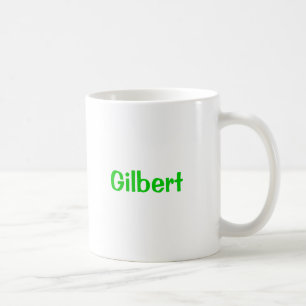 Gilbert Name Mug Green Text