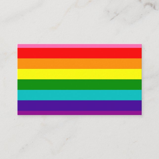 Gilbert Pride Flag Business Card (Front)