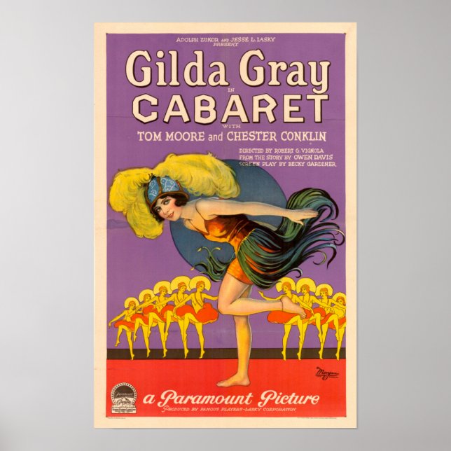 Gilda Grey Cabaret Vintage Poster (Front)