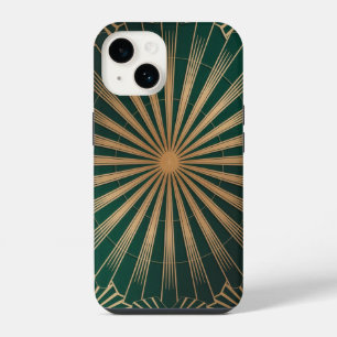 Gilded Art Deco Sunburst Pattern iPhone 14 Case