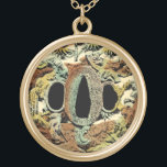 Gilded Asian Medallion by Vision Studio Gold Plated Necklace<br><div class="desc">Unique print of a gilded Asian medallion by Vision Studio. A rainbow of autumnal colours stroke the eye,  giving the medallion a warm feel against the black background. Get your copy today!</div>