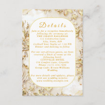 Gilded Bloom Classic Wedding Enclosure Card