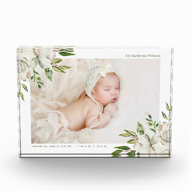 Gilded Blooms Baby Photo Keepsake (Front)