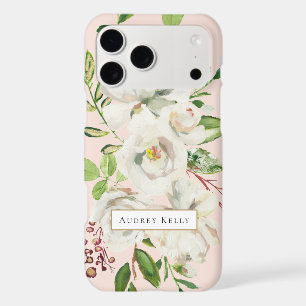 Gilded Blooms Custom Monogram Blush