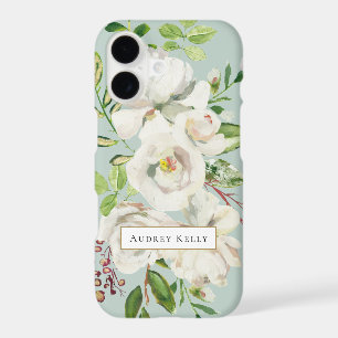 Gilded Blooms Custom Monogram Mint