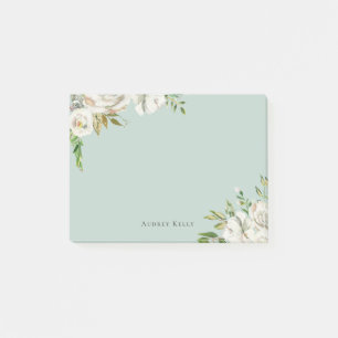 Gilded Blooms Personalised Monogrammed Post-it Notes