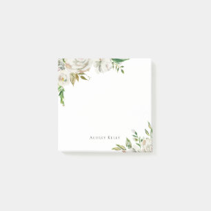 Gilded Blooms Personalised Monogrammed Post-it Notes