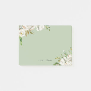 Gilded Blooms Personalised Monogrammed Post-it Notes