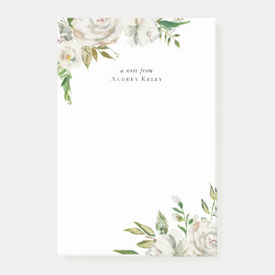 Gilded Blooms Personalised Monogrammed Post-it Notes