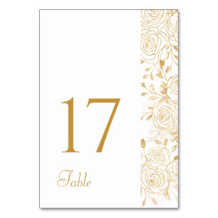 GILDED Blooms Table Number