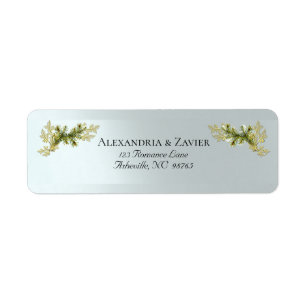 Gilded Botanical Address Labels - Gold