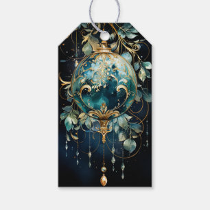 Gilded Botanicals: Green and Gold Symphony Gift Tags