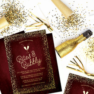 Gilded Burgundy Bites & Bubbly Holiday Party
