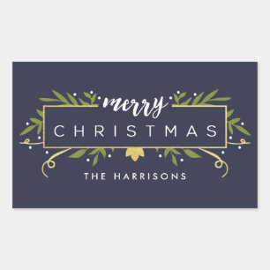 Gilded Christmas Personalised Stickers