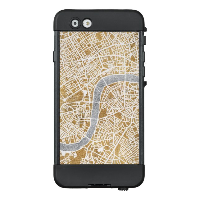 Gilded City Map Of London LifeProof iPhone Case (Back)