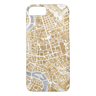 Gilded City Map Of Rome iPhone 8/7 Case