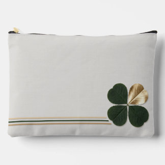 Gilded Clover Luxe Triple-Line Accessory Pouch