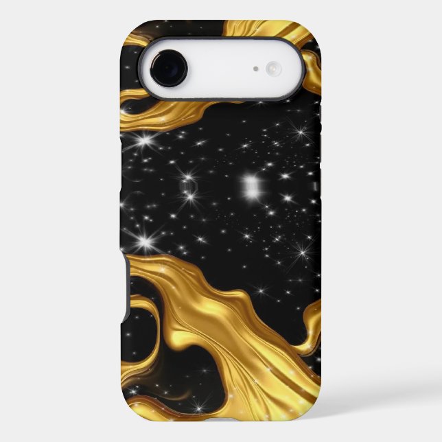 Gilded Cosmos: Liquid Gold Luxury & High-Contrast (Back)