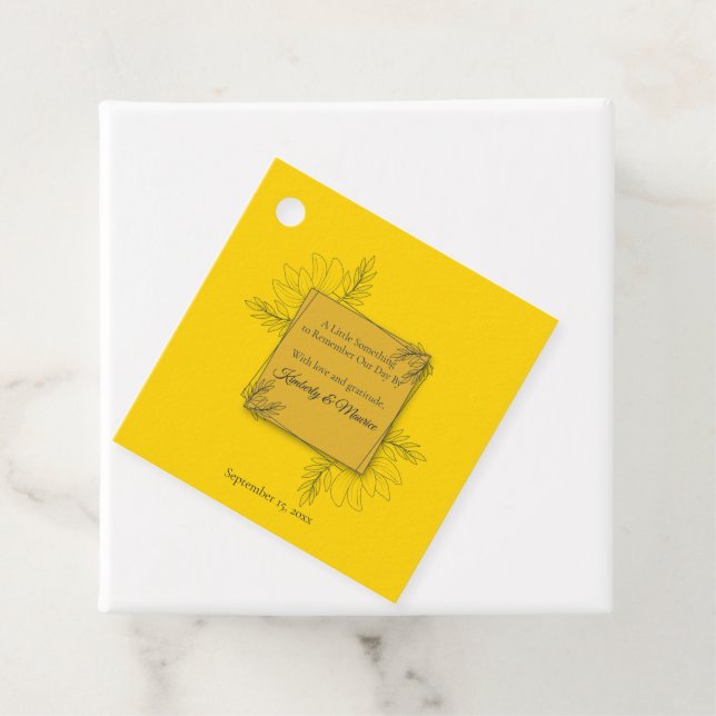 Gilded Elegance Bridal Shower Favour Tags (In Situ)